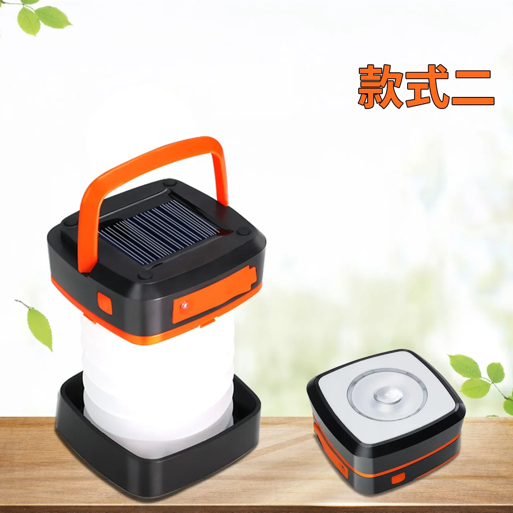 Foldable New Solar Outdoor USB Charging Portable Garden Lamp Household Waterproof Portable Tent Induction Lamp  flashlight