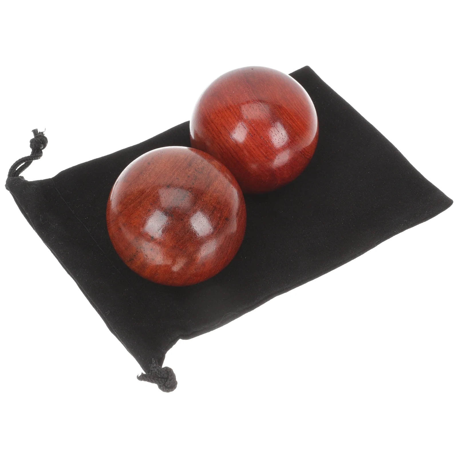 

2pcs Wooden Hand Massage Balls Smooth Fitness Massaging Ball For Hand Exercise Therapy Relief Palm Training Tools