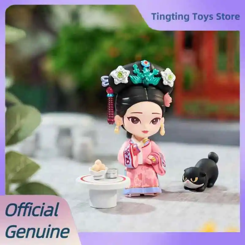 Genuíno lenda de zhen huan v4 série caixa cega estatueta ornamentos brinquedos chinses estilo bonecas caixa mistério presente de aniversário da menina