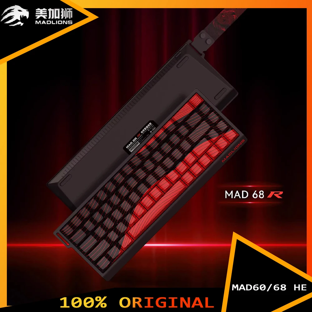 

MADCATZ MAD 60HE 68R Клавиатура с магнитным переключателем MADLIONS Mad60 Игровая клавиатура Rapid Trigger Пользовательская клавиатура ПК Аксессуары для геймеров
