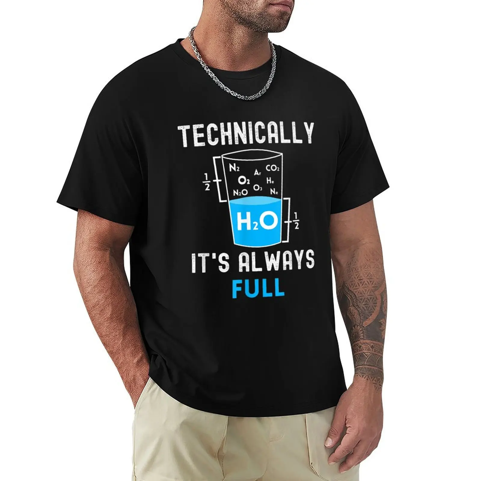 

Science is Optimistic T-Shirt vintage t shirts plus size tops Luxury man vintage graphic tee clothing for men