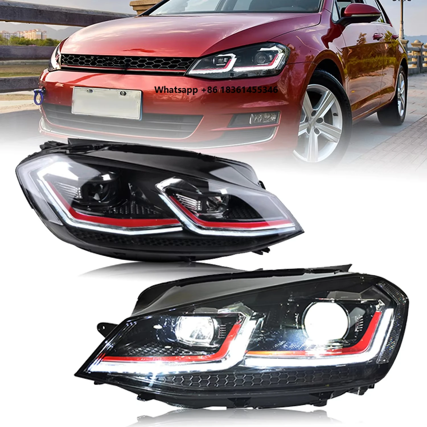 

Светодиодные фары с последовательным включением для VW Golf 7 (MK7), ксеноновые проекторные фары 2013-2018 гг.