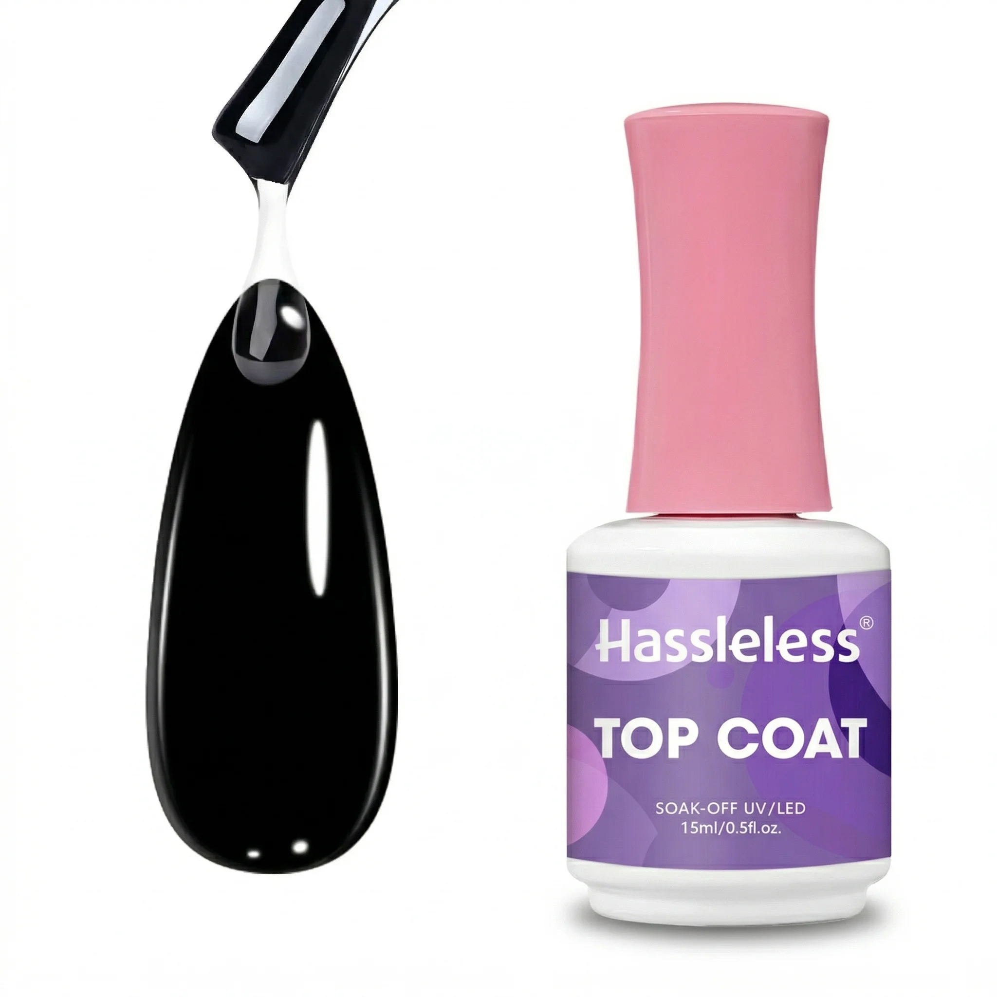 hassleless-15ml-gel-nail-polish-top-coat-—-high-gloss-professional-nail-supplies-salon-manicure-pedicure-care