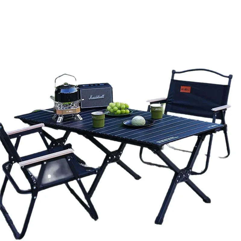 Portable Folding Camping Table Lightweight Outdoor Picnic Beach Fishing Desk with Handle Compact Roll Up Design for Travel