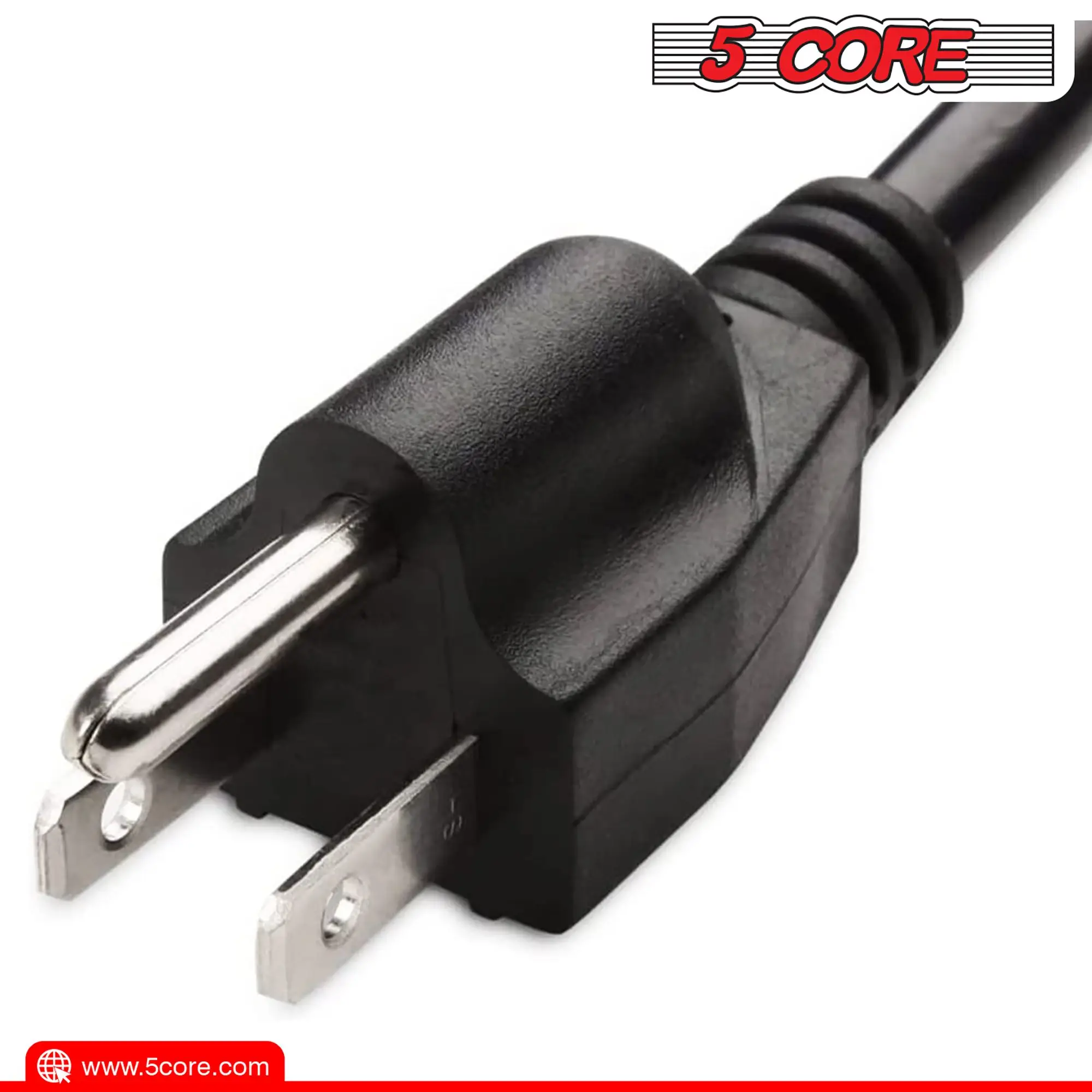 Cabo de alimentação CA 10 pés 2 pinos EUA macho para fêmea adaptador de extensão 16AWG/2C 125V 13A