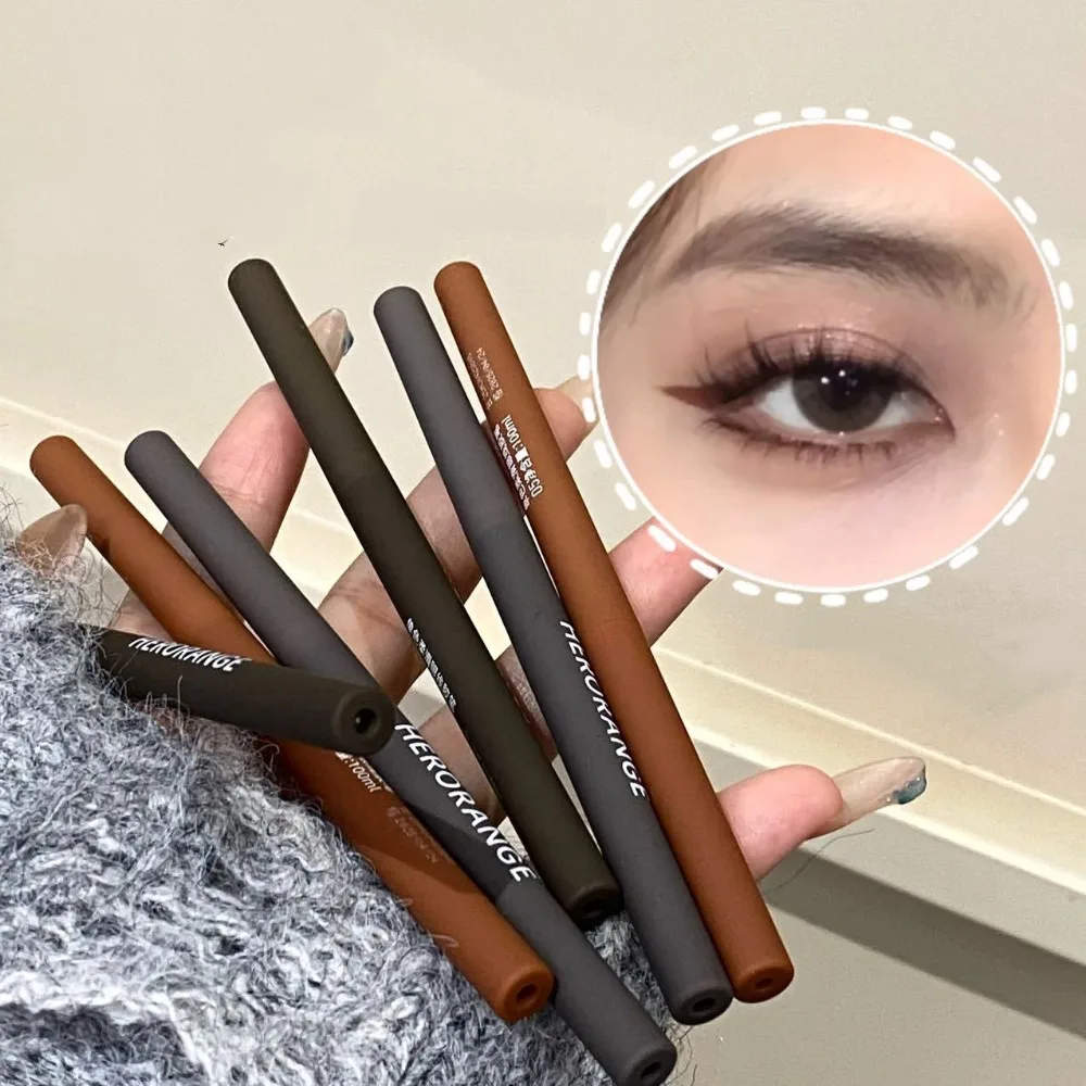 Ultrafeiner Gel-Eyeliner-Stift, Schwarz, Braun, unter Eyeliner-Stift, wasserdicht, matt, liegend, Seidenraupe, schnell trocknend, dauerhaftes Augen-Make-up