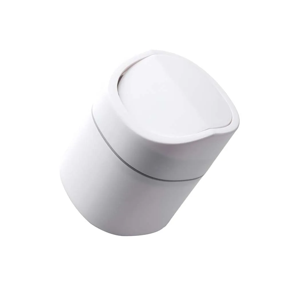 

Garbage Can Push Trash Desk Table Small Bin Type for Car White Trashcans Food Waste