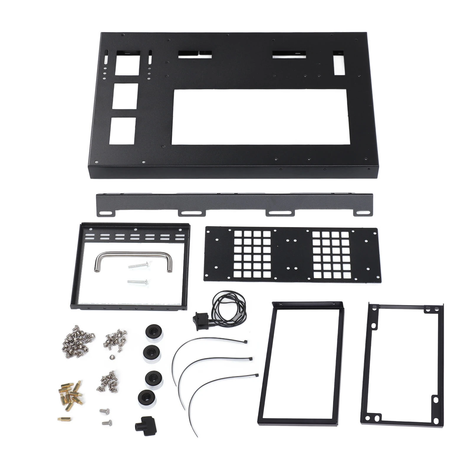 DIY Computer Motherboard Case Rack Powerful Cooling Steel Plate ATX M ATX ITX Gaming PC Case Open Frame with Handle