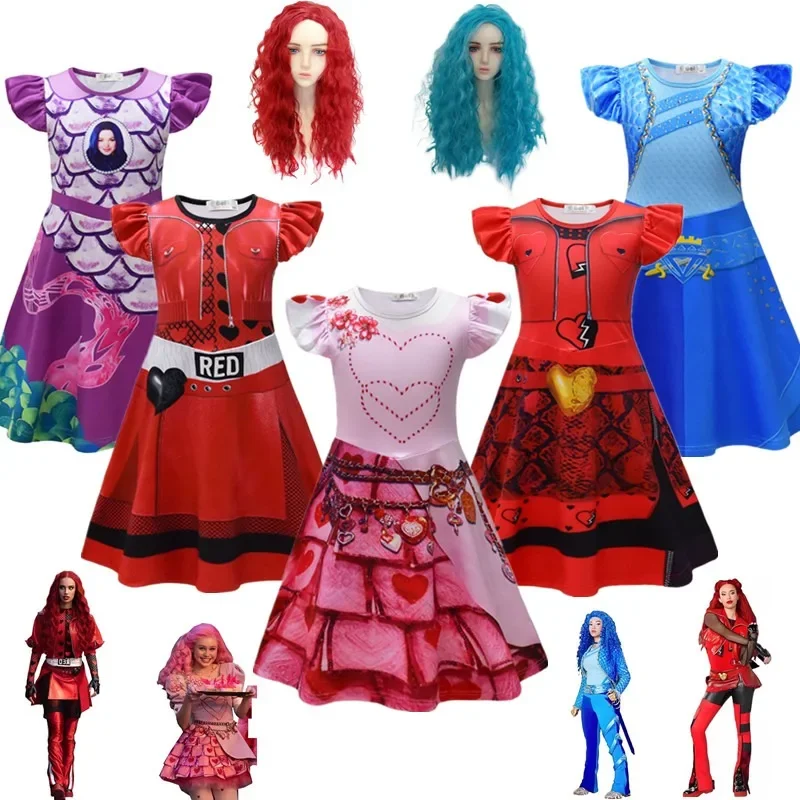 D-cons 4 red Sophia Halloween cosplay costumes rise of red child Carnival party rode play clothes kids dresses