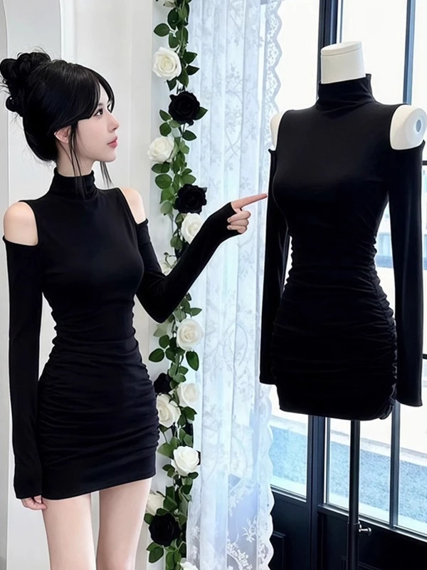 

Сексуальная длинная облегающая юбка Sve Dr Bla с высоким воротником для женщин, осень-зима, модный дизайн, повседневная одежда X ape