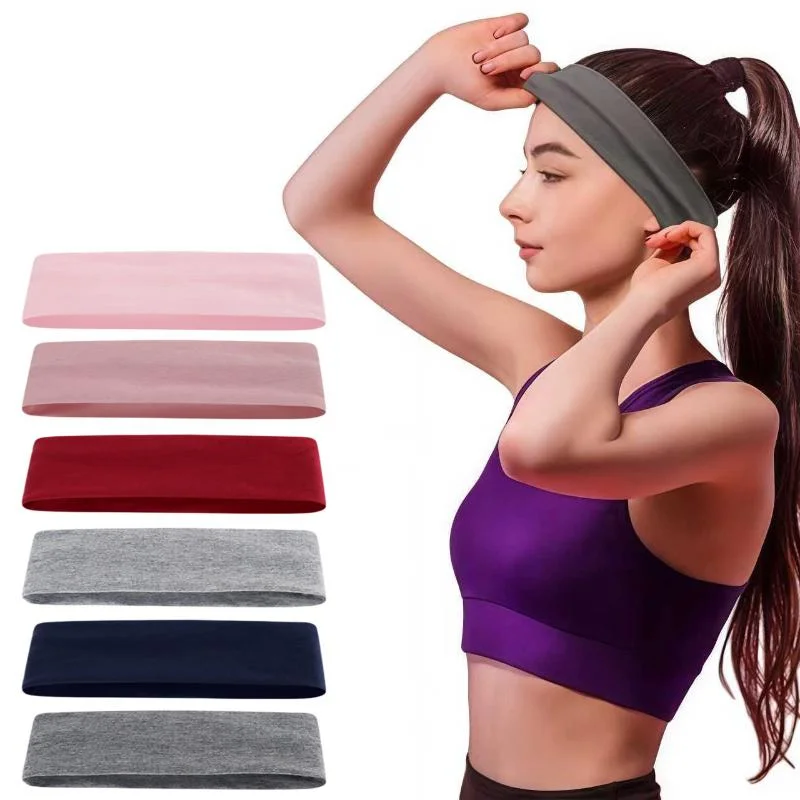 AttireTroveRetro Solid Color Elastic Sweat-Wicking Sports Headband For Women