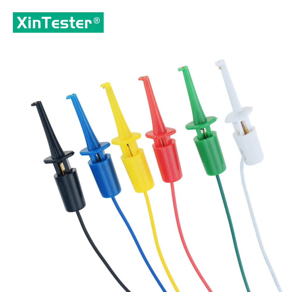 Xin testeur couleur DuPont ligne changement Test crochet analyseur logique Test crochet circulaire Test pince connexion fil crochet fil cuivre