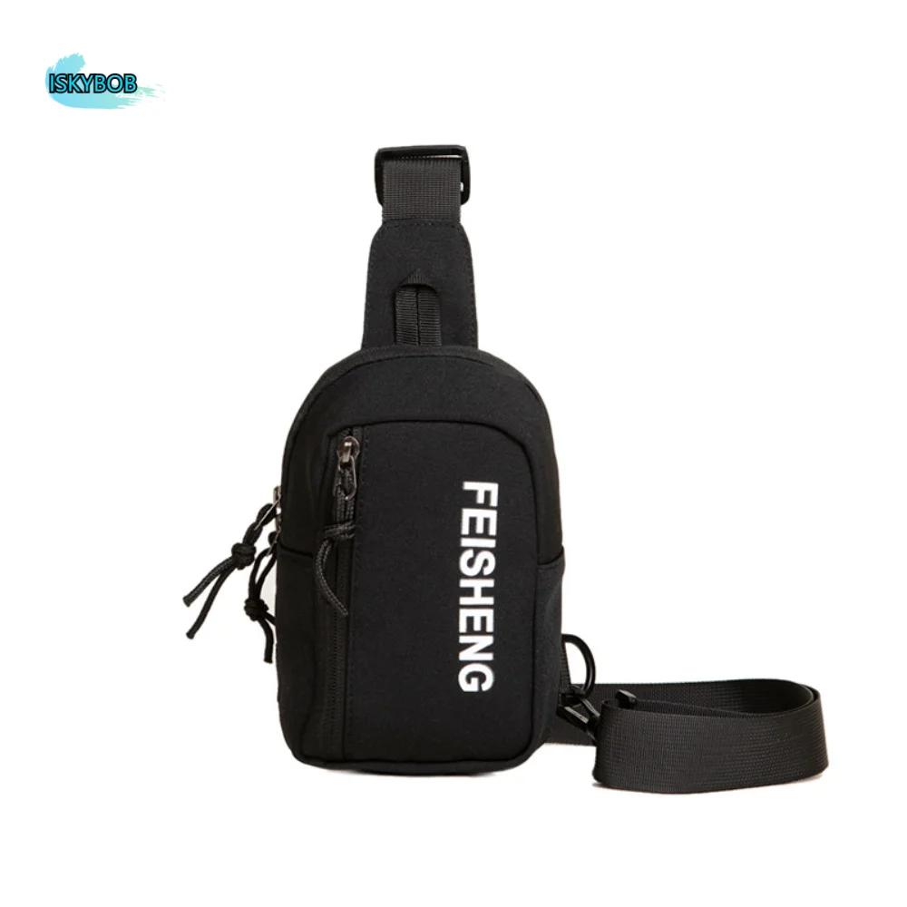 

Nylon Men's Chest Bag Multifunctional Large Capacity Shoulder Crossbody Bag Korean Style Adjustable Shoulder Sports Waist Bag