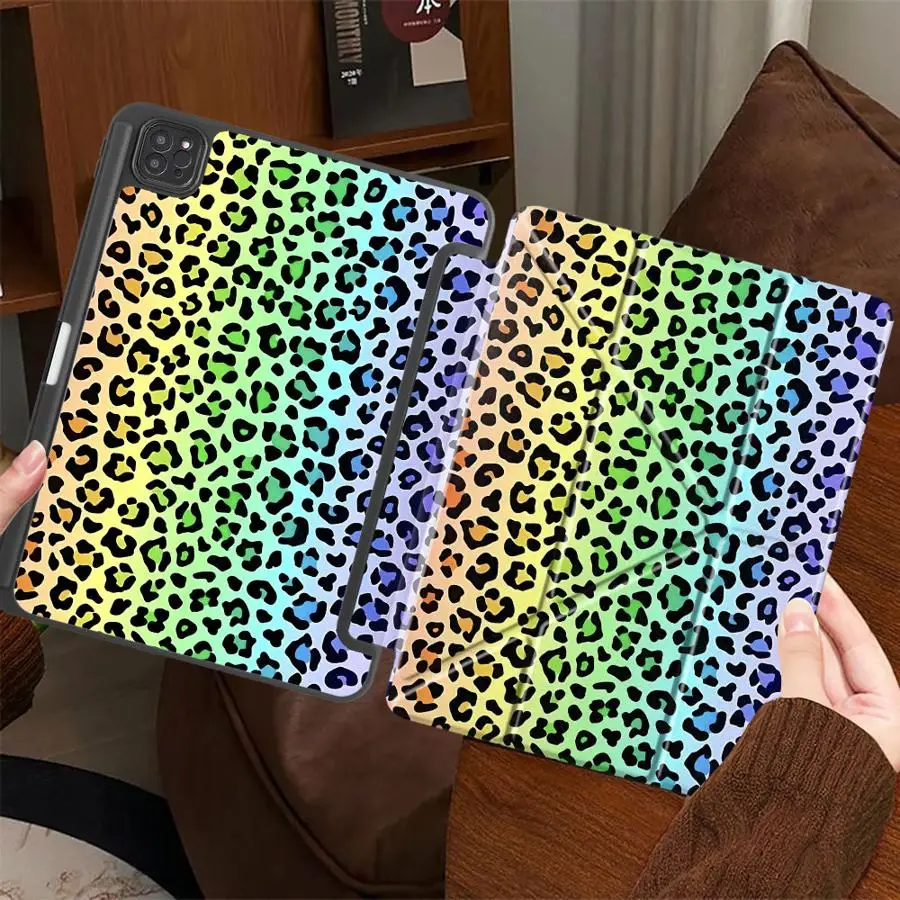 

Creative Leopard Design Tablet Case For iPad Pro 11th 10th 9th 8th 7th 12.9inch Air 4 5 M3 M2 M4 11inch Pro 2025 Mini 6 7 Holder