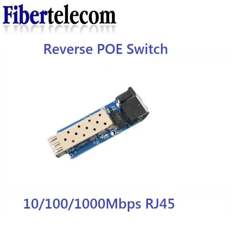 Mini RPOE 1.25G Media Converter Slot SFP Transceiver Module 5V -24cDC Input 1 SFP Slot 1 RJ45 Ethernet SFP Fiber Switch