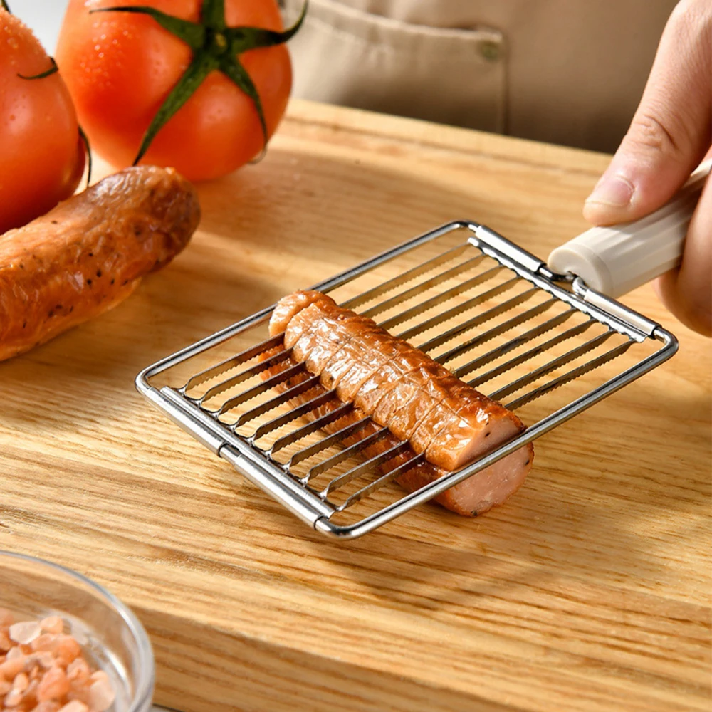 1Pcs Various Multi Functional Stainless Steel Egg Slicers Can Cut Soft Food for Practical Quick Household Kitchen Tools