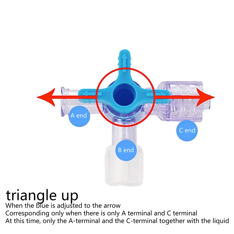 1pcs Plastic Three Way Stop Cock For Clinical Hospital Luer Lock Adapter 3 Way Stopcock Flexible T-connector Extension Tube