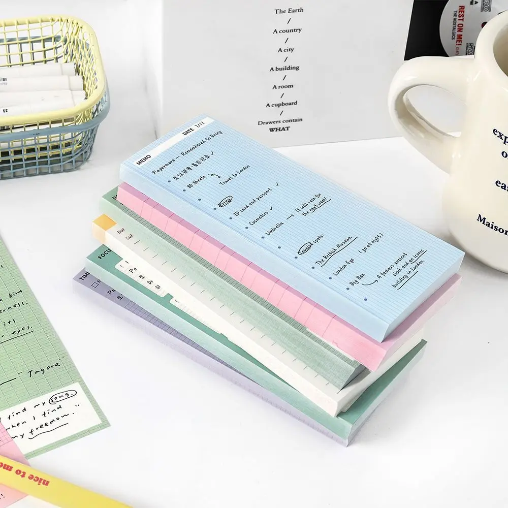 80sheets Sticky Notes, Life Progress Student Message Paper, Simple Office Plan Sticky Notes