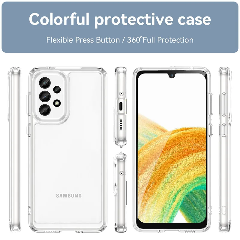For Samsung Galaxy A33 5G Case Samsung Galaxy A13 A23 A33 A55 A75 5G Cover Original Shockproof Silicone Protective Phone Cover