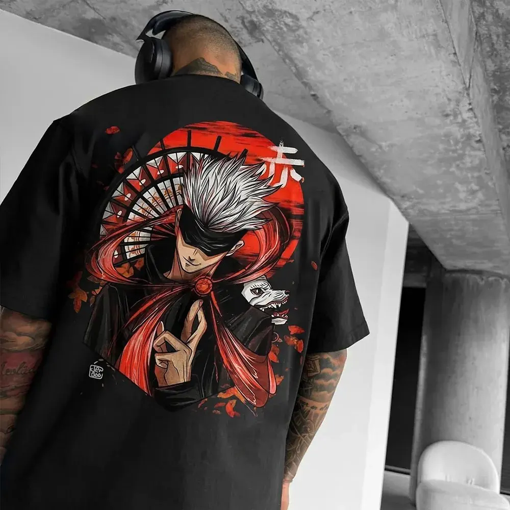 Jujutsu Kaisen Anime Gojo Satoru Graphic Printed T-shirt Men's and Women's T-shirt Men's Top Sports T-shirt Men's T-shirt 2026