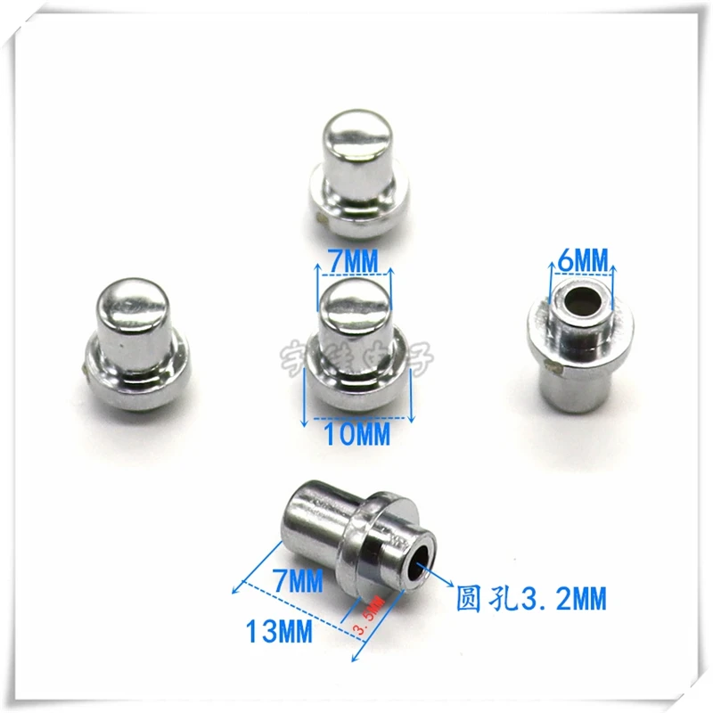 10PCS Electroplating Key Cap Tact Switch Key Cap 7*13mm Round Hole 3.2MM 6*6 Series Light Touch Key Cap