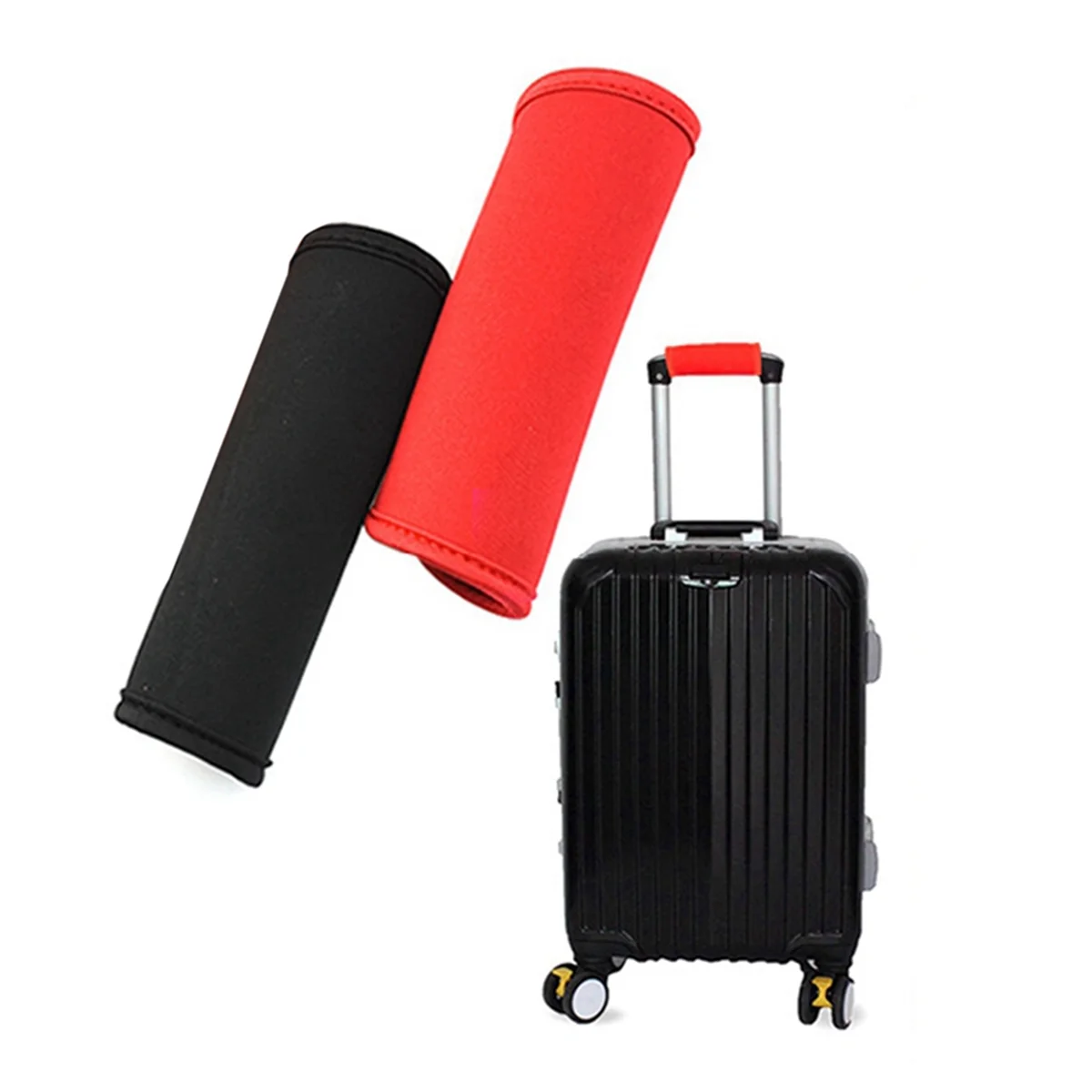 N18R 6pcs Travel Luggage Tags Handle Covers and Thickened Handle Covers for Strollers Blue