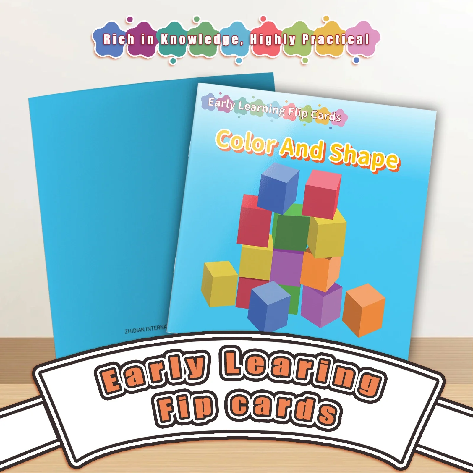 Color Reading Card Book - Early Learning Vivid Knowledge Card Book, Educational Cards