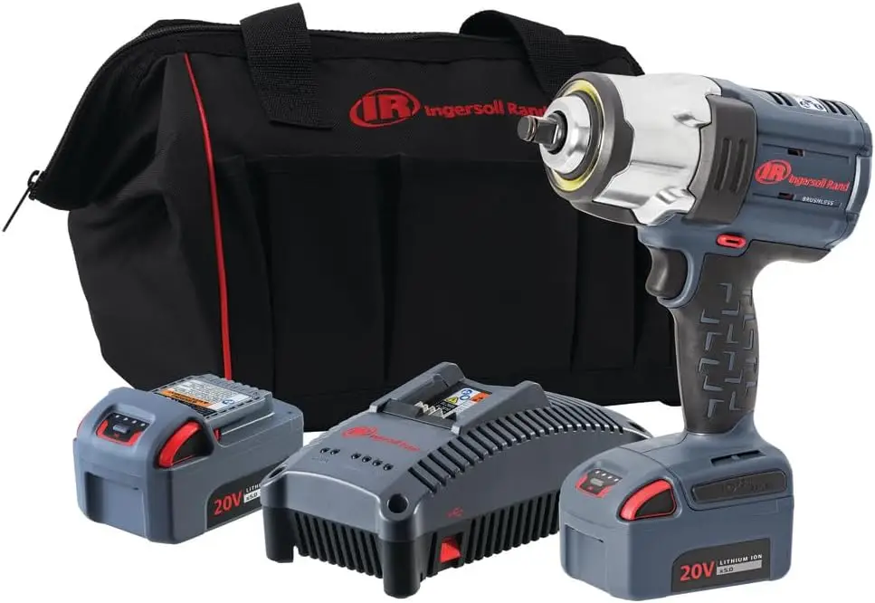 

Ingersoll Rand W7152-K22 20V High-torque 1/2" Cordless Impact Wrench Kit, 1500ft-lbs Torque, 2 Batteries and Charger