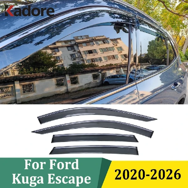 

For Ford Kuga Escape 2020 2021 2022 2023 2024 2025 2026 Window Visor Door Rain Sun Shield Window Deflectors Car Accessories