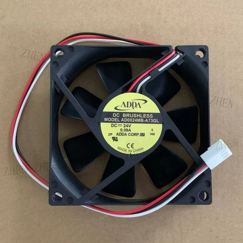 S New for ADDA AD0824MB-A73GL DC24V 0.09A 3-wire Dual Ball Fan#QW