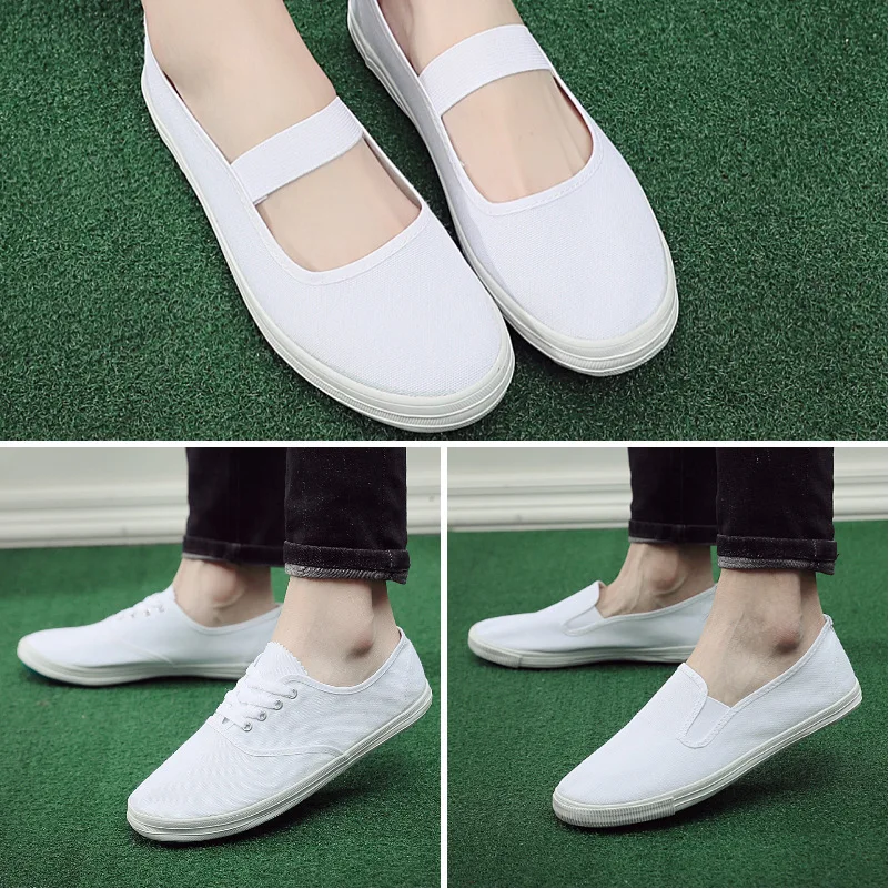 2022 Spring and Autumn New Unisex Work Shoes Casual Lazy Canvas Slip-on White Labor Insurance Shoes Designer Shoes Men