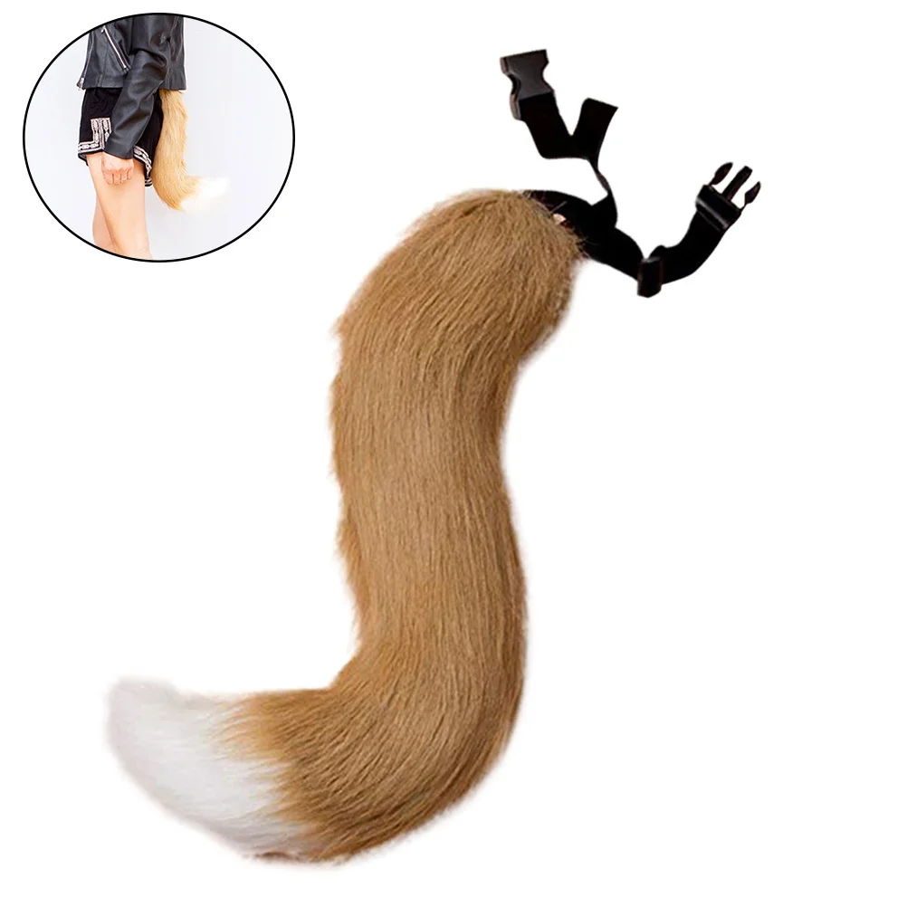 1pc Adjustable Adjustable Tail Strap Costume Tail For Halloween Party Cosplay Animal Dress Up Prop