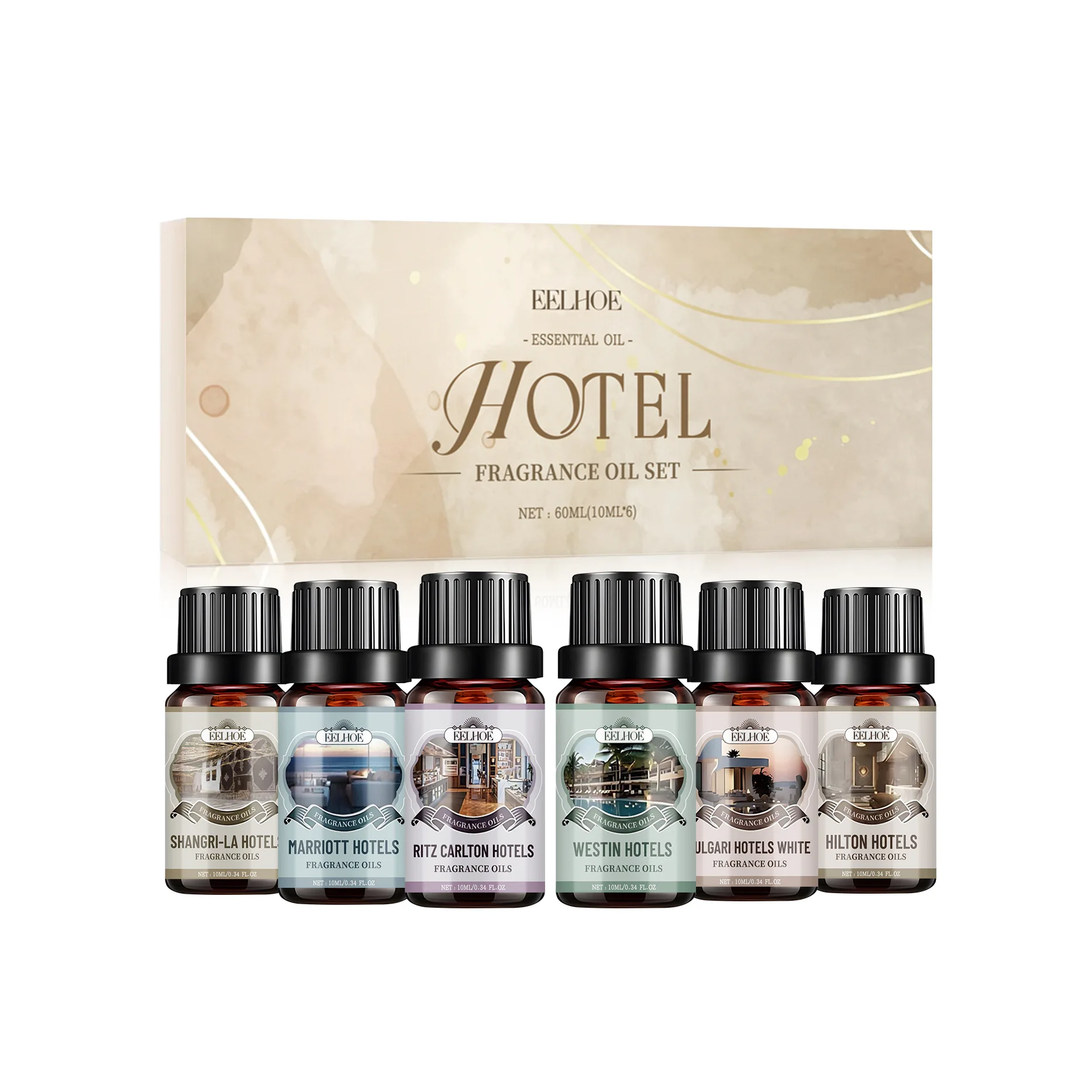 6pcs Aroma Essential Oil Kit Multiple Aromatherapy Fragrance for Women Gift Diffuser Soap Candle Making Home Car Air Freshener