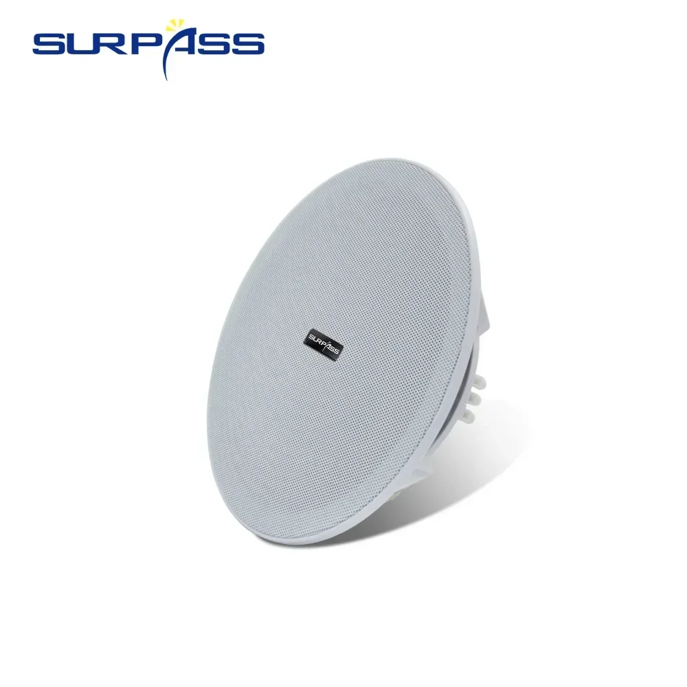 8inch 20W audience PA SystemPassive Ceiling Speaker Frameless Full Range Home Audio Sound System for Terrace Kitchen Residential