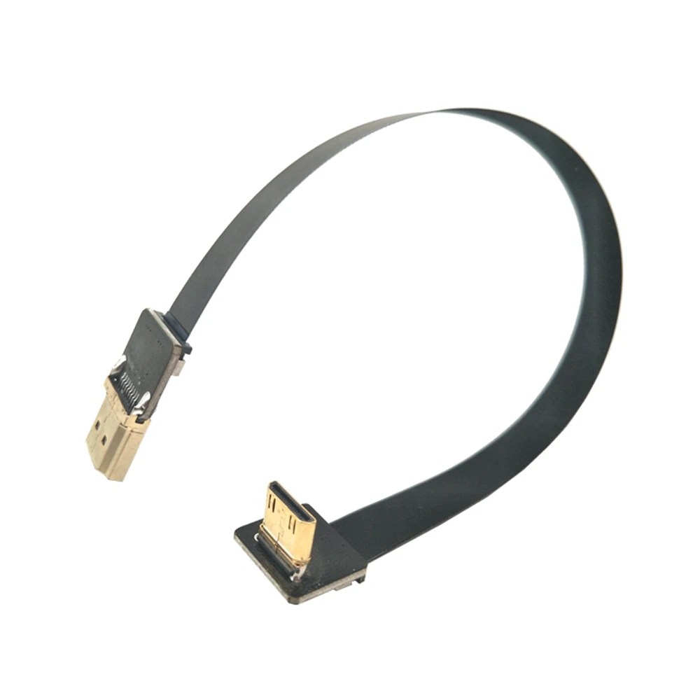 Kamera Mini HDMI Aerial Line Standard HDMI Male C Female Upward Bend Ultra Thin HD Line Expansion FPC Long Short Line — zdjęcie produktu 2