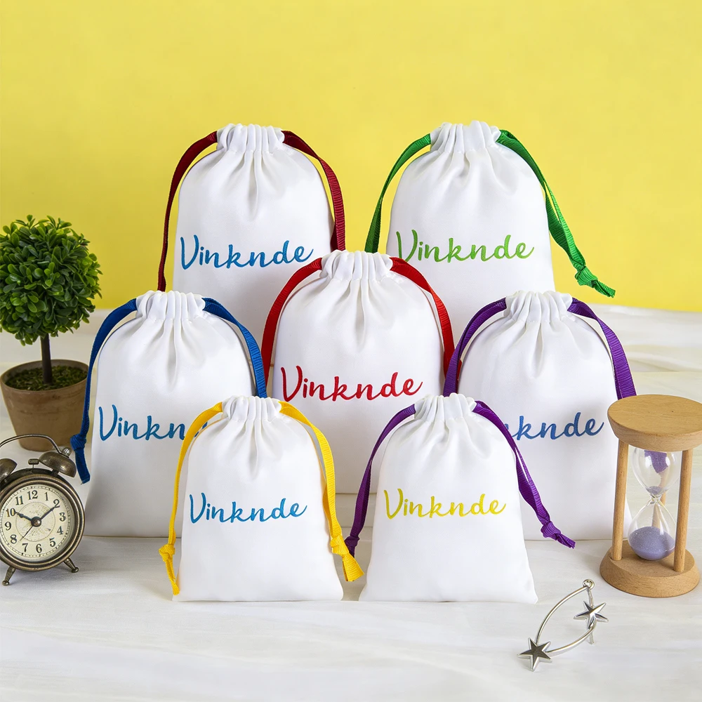

100pcs White Silk Drawstring Pouches Wedding Jewelry Perfume Cosmetic Gift Satin Bags 9x12cm Bracelets Necklace Organizer Boxes