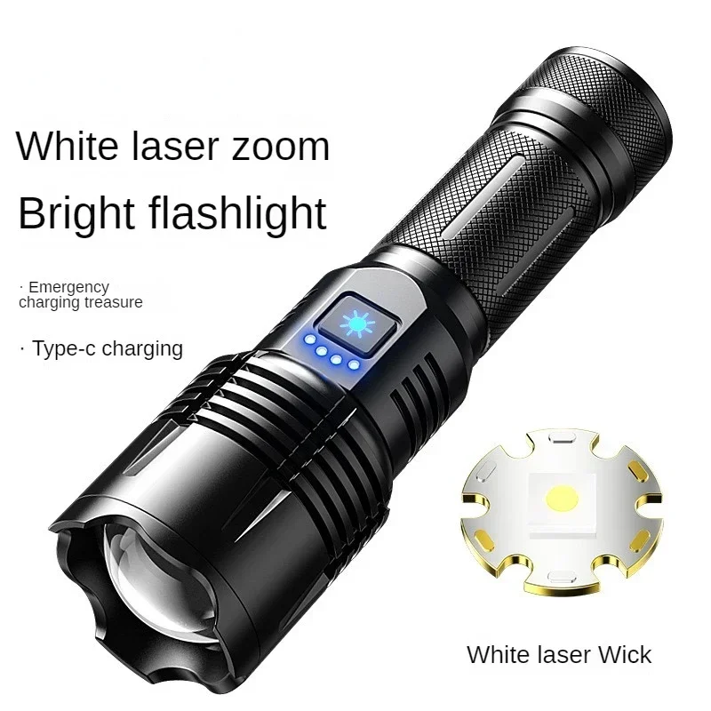 

Rechargeable LED Flashlight Zoomable Tactical Torch With 4 Lighting Modes For Emergencies Patrol Outdoor Camping Fishing Hunting