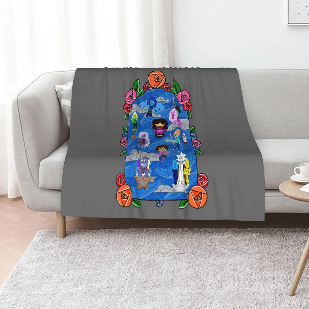 

Steven Universe Stain Glass Window Throw Blanket Sofa Multi-Purpose Sofa Quilt Camping Blankets