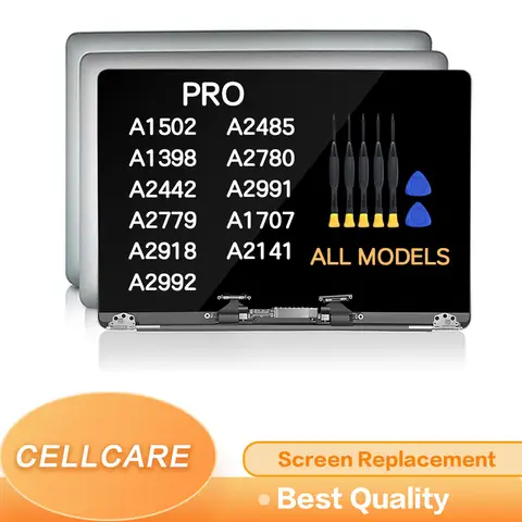 Écran de remplacement pour MacBook Pro A1502 A1398 A2442 A2779 A2918 A2992 A2485 A2780 A2991 A1707 A2141, assemblage complet