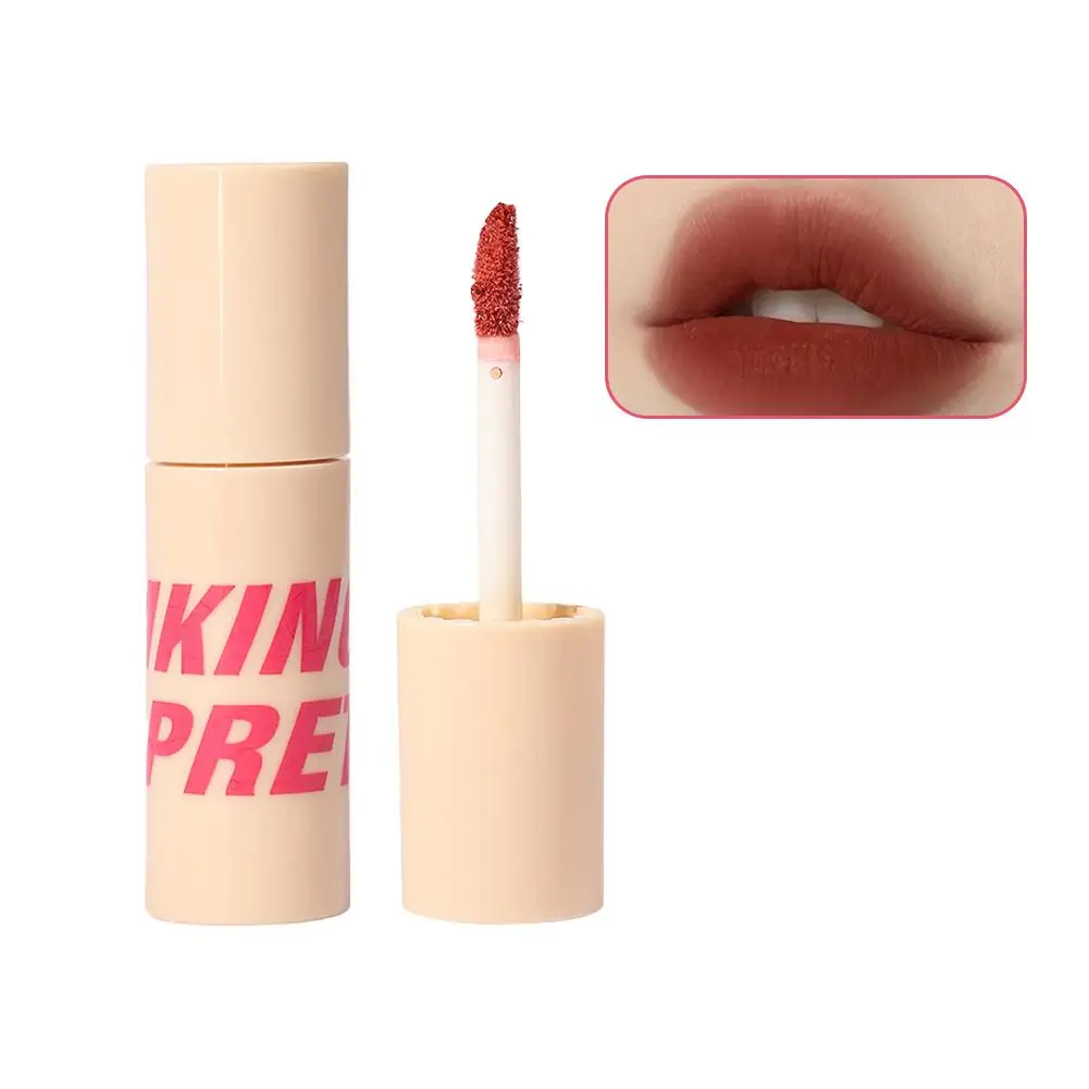 7 Colors Matte Lip Gloss Waterproof Easy To Wear Velvet Rose Cosmetic Lip Red Liquid Lasting Lipstick Mud Makeup Nude Brown O3G7