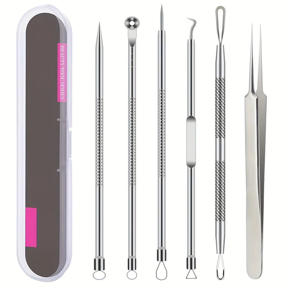 Stainless Steel Facial Care Beauty Kit. Suitable For Removing Nose Blackheads, Facial Acne And Facial Skin Blemishes