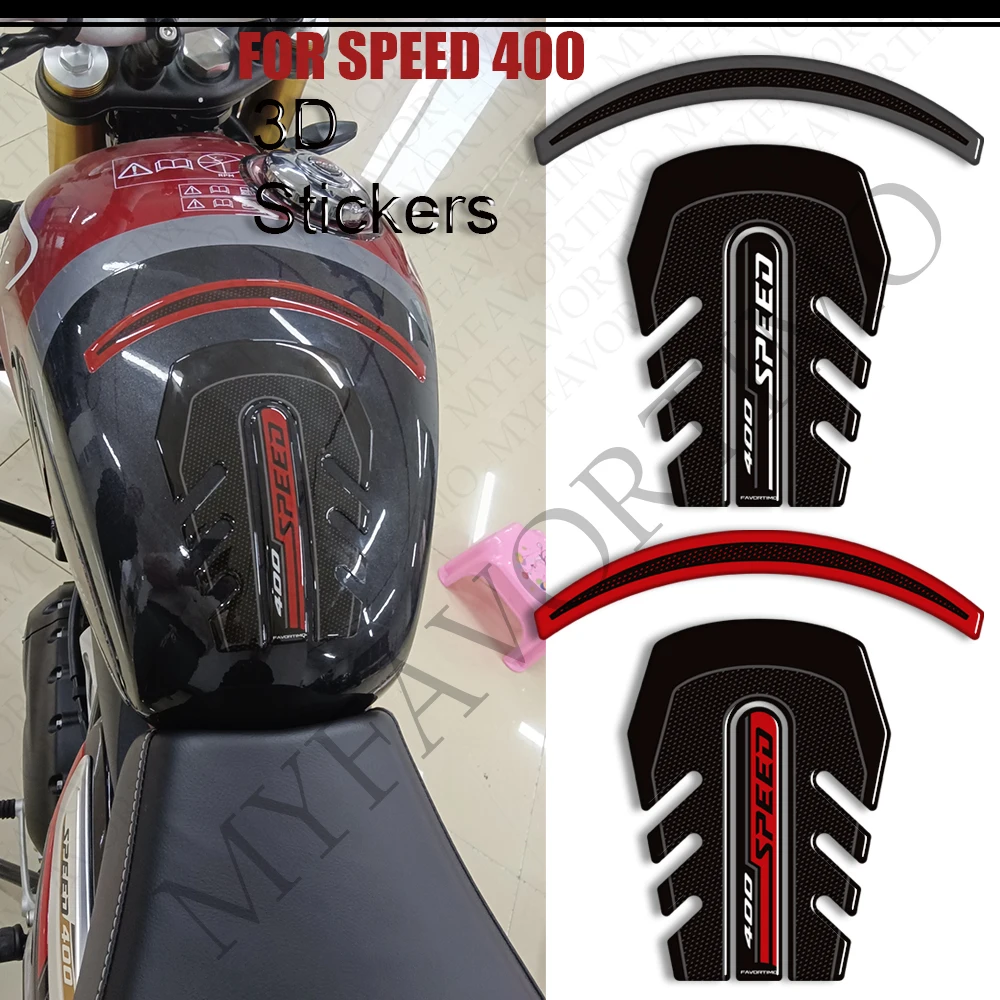 For Triumph speed 400 2024 2025 Motorcycle Tank Pad Side Grips Gas Fuel Oil Kit Knee Fairing Fender Wheels Protector Stickers