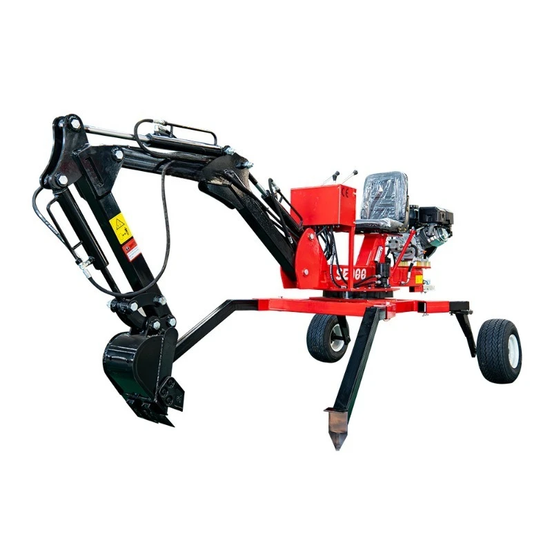 Fob Mini Spider Excavator Towable Wheel Digging Machine Deposit For Farm Garden Narrow Space Digging Trenching Work