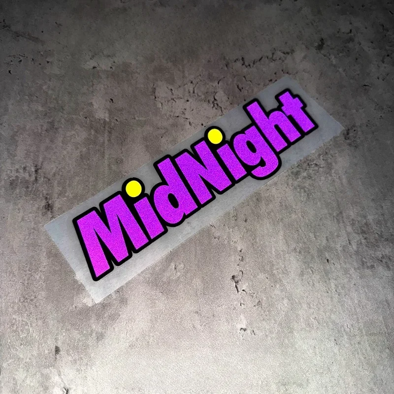 สติกเกอร์ตัวอักษร “MidNight” 1 ชิ้น เหมาะสำหรับตกแต่งกระเป๋าเดินทาง แผ่นสเก็ตบอร์ด และผนังห้องทำงาน