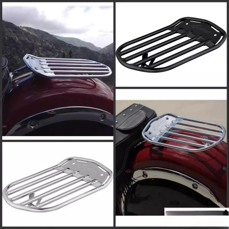 Install e chrome-plated luggage rack for e back seat, and install t black rear shelf for the leader.