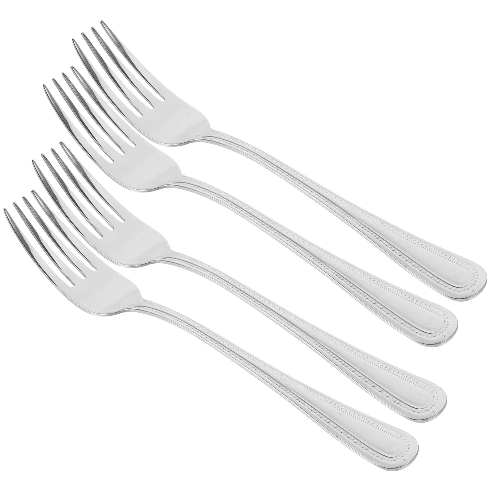 

4Pcs Stainless Steel Forks Strong Rustproof for Food Dessert Dinner Use Home Kitchen Forks Set of 4 Stainless Steel Fork