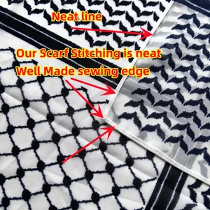 وشاح حجاب مسلم طويل للنساء وشاح إسرائيل تصميم أزياء تصميم جديد دبي الشرق الأوسط عربي Foulard أفضل 6 وشاح عربي فلسطيني مبيعا - رقم 6