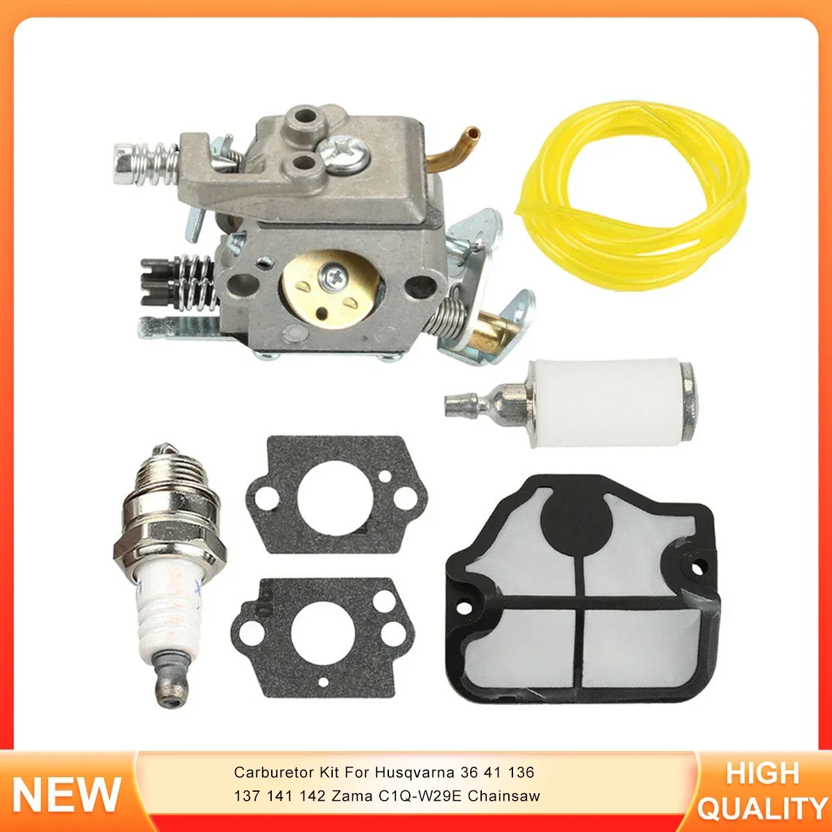 

Carburetor Kit For Husqvarna 36 41 136 137 141 142 Zama C1Q-W29E Chainsaw
