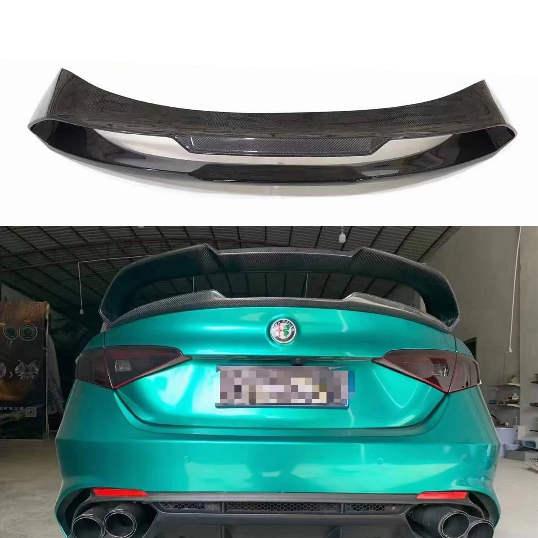 

Romeo Giulia GTAM style carbon fiber trunk rear wing spoiler for Alfa Romeo 2017-2023