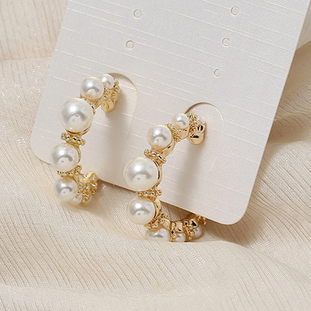 

Pearl Earrings Stud Eardrop Earbob Stud Earring Jewelry Decor Lightweight Fashion Pearl Drop Earrings For Women